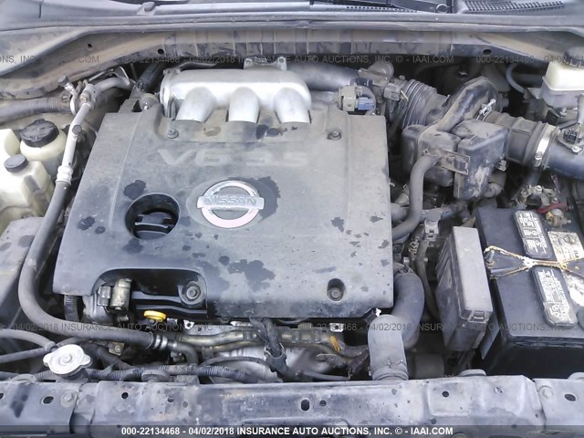 JN8AZ08T44W219950 - 2004 NISSAN MURANO SL/SE TAN photo 10