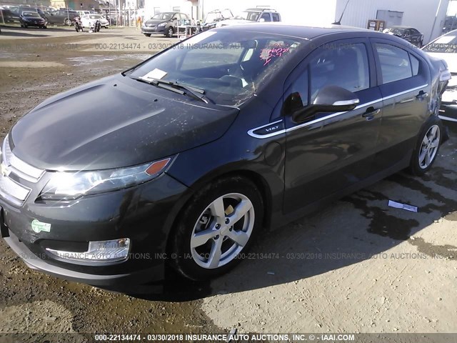 1G1RE6E44EU168823 - 2014 CHEVROLET VOLT GRAY photo 2