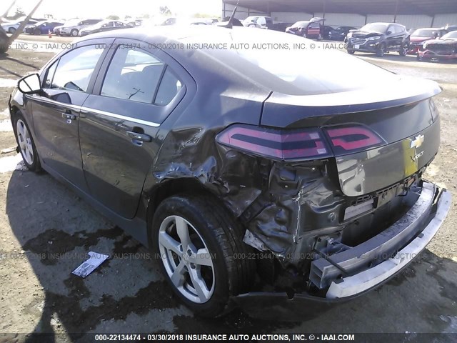 1G1RE6E44EU168823 - 2014 CHEVROLET VOLT GRAY photo 3