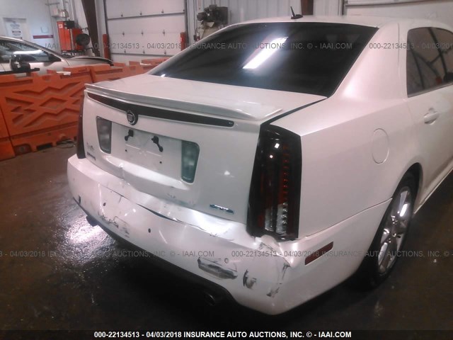 1G6DC67A850143721 - 2005 CADILLAC STS WHITE photo 6