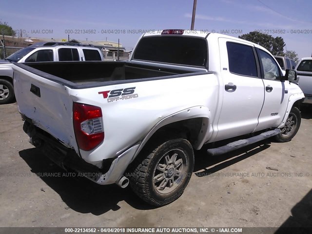 5TFEY5F11EX171107 - 2014 TOYOTA TUNDRA CREWMAX SR5 WHITE photo 4