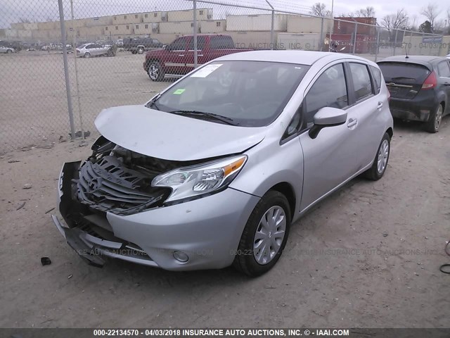 3N1CE2CP9GL375694 - 2016 NISSAN VERSA NOTE S/S PLUS/SV/SL/SR SILVER photo 2