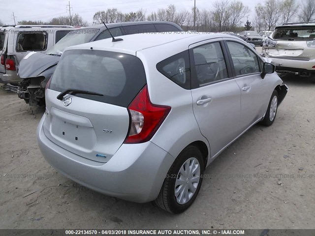 3N1CE2CP9GL375694 - 2016 NISSAN VERSA NOTE S/S PLUS/SV/SL/SR SILVER photo 4