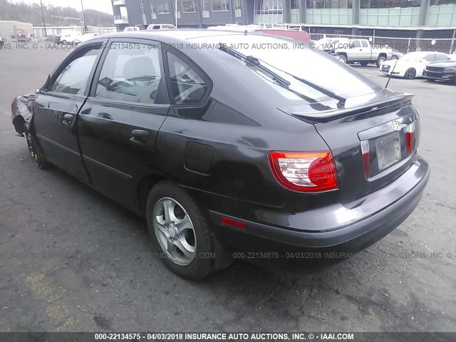 KMHDN56D75U132811 - 2005 HYUNDAI ELANTRA GLS/GT BLACK photo 3