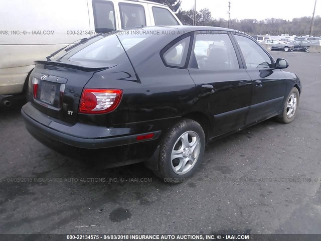 KMHDN56D75U132811 - 2005 HYUNDAI ELANTRA GLS/GT BLACK photo 4