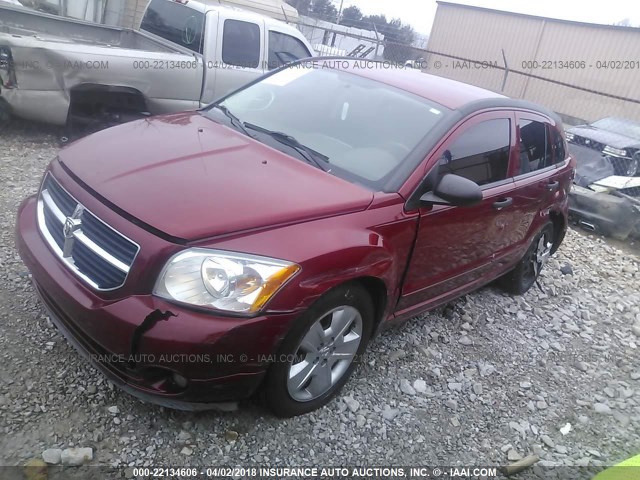 1B3HB48B68D763091 - 2008 DODGE CALIBER SXT RED photo 2