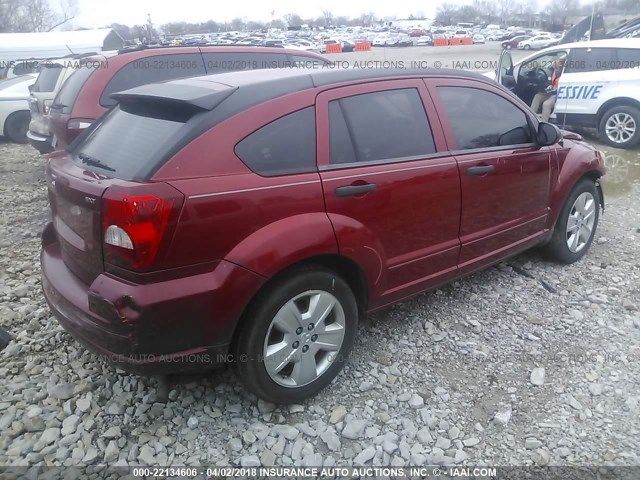 1B3HB48B68D763091 - 2008 DODGE CALIBER SXT RED photo 4