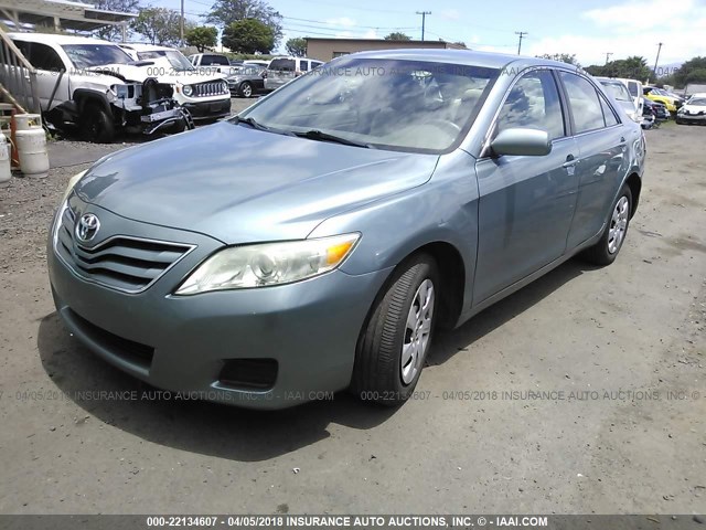4T1BF3EK0BU679181 - 2011 TOYOTA CAMRY SE/LE/XLE GREEN photo 2