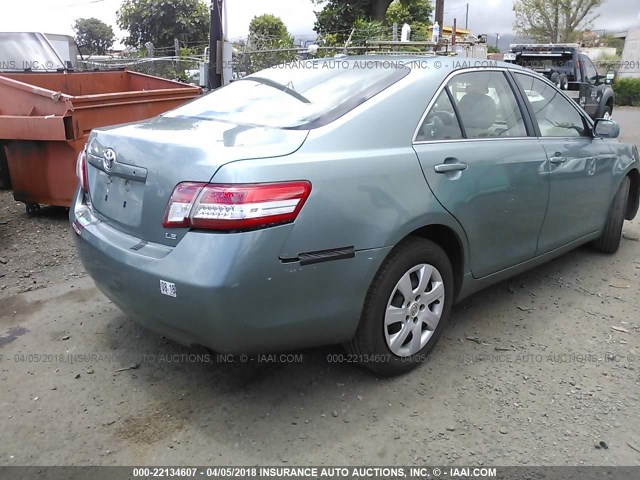 4T1BF3EK0BU679181 - 2011 TOYOTA CAMRY SE/LE/XLE GREEN photo 4