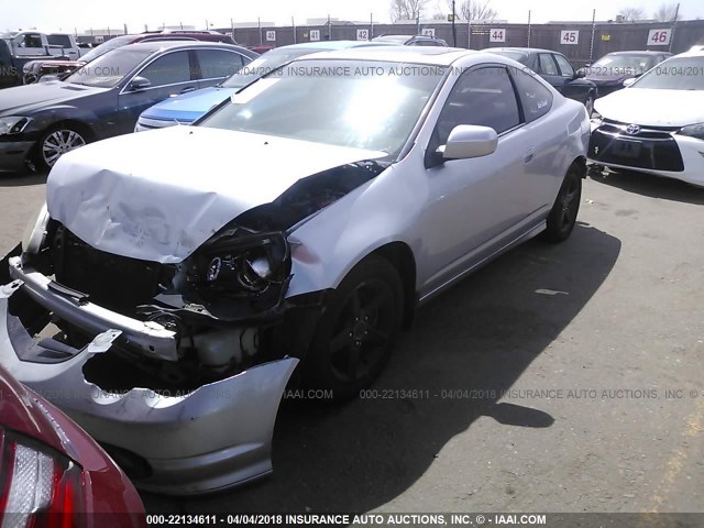 JH4DC53003C011910 - 2003 ACURA RSX TYPE-S SILVER photo 2