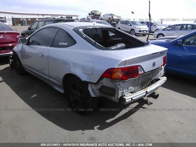 JH4DC53003C011910 - 2003 ACURA RSX TYPE-S SILVER photo 3