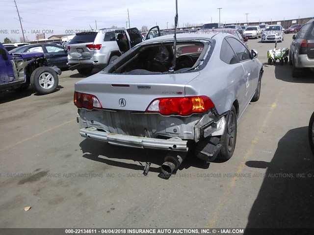 JH4DC53003C011910 - 2003 ACURA RSX TYPE-S SILVER photo 4