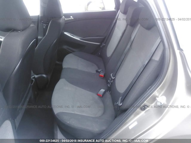 KMHCT5AE7EU157094 - 2014 HYUNDAI ACCENT GLS/GS BROWN photo 8