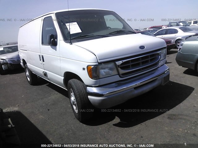 1FTSE34SX1HB18745 - 2001 FORD ECONOLINE E350 SUPER DUTY VAN WHITE photo 1