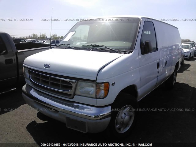 1FTSE34SX1HB18745 - 2001 FORD ECONOLINE E350 SUPER DUTY VAN WHITE photo 2