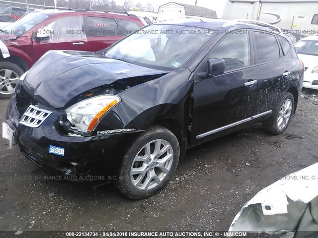 JN8AS5MV5DW652363 - 2013 NISSAN ROGUE S/SV BLACK photo 2