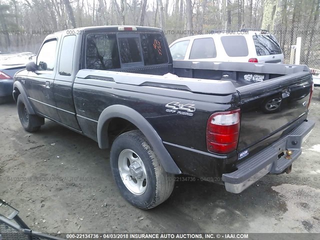 1FTZR15E41TA81026 - 2001 FORD RANGER SUPER CAB BLACK photo 3