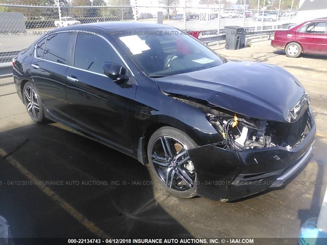 1HGCR2F56HA085662 - 2017 HONDA ACCORD SPORT შავი ფოტო 1