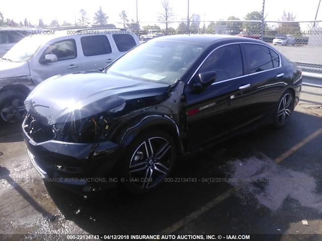 1HGCR2F56HA085662 - 2017 HONDA ACCORD SPORT შავი ფოტო 2