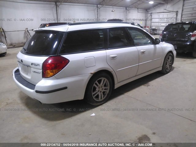 4S3BP616357307767 - 2005 SUBARU LEGACY 2.5I WHITE photo 4