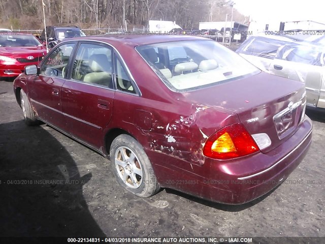 4T1BF28B62U228472 - 2002 TOYOTA AVALON XL/XLS RED photo 3