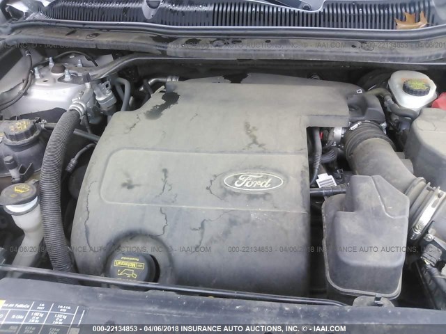 1FM5K8F80DGC93581 - 2013 FORD EXPLORER LIMITED ვერცხლისფერი ფოტო 10