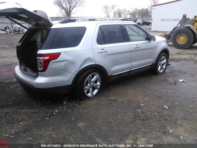 1FM5K8F80DGC93581 - 2013 FORD EXPLORER LIMITED ვერცხლისფერი ფოტო 4