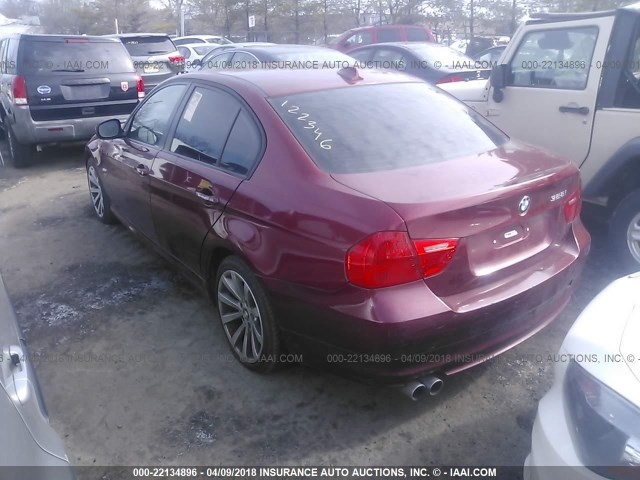 WBAPK5C55BF122346 - 2011 BMW 328 XI SULEV RED photo 3