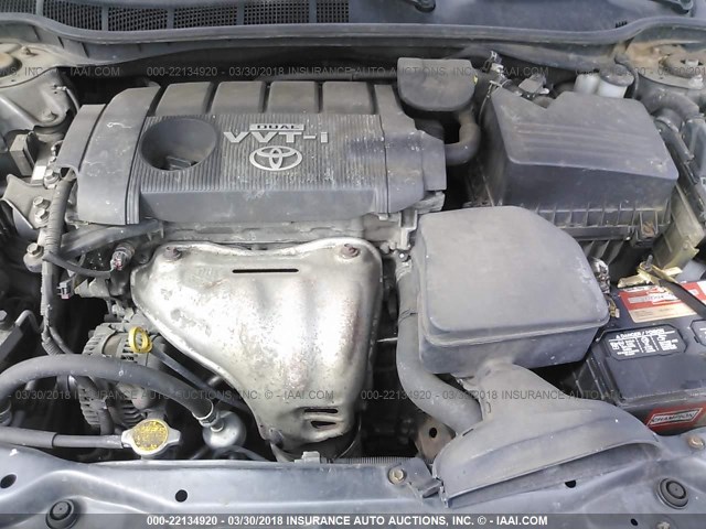 4T1BF3EK7AU047227 - 2010 TOYOTA CAMRY SE/LE/XLE GRAY photo 10