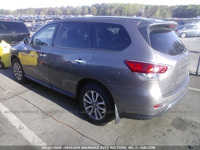 5N1AR2MN6EC729147 - 2014 NISSAN PATHFINDER S/SV/SL/PLATINUM 灰色 照片 3