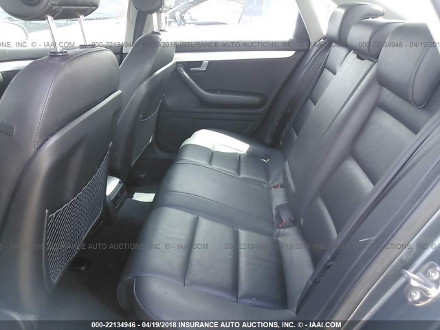 WAUDF78E08A167194 - 2008 AUDI A4 2.0T QUATTRO GRAY photo 8