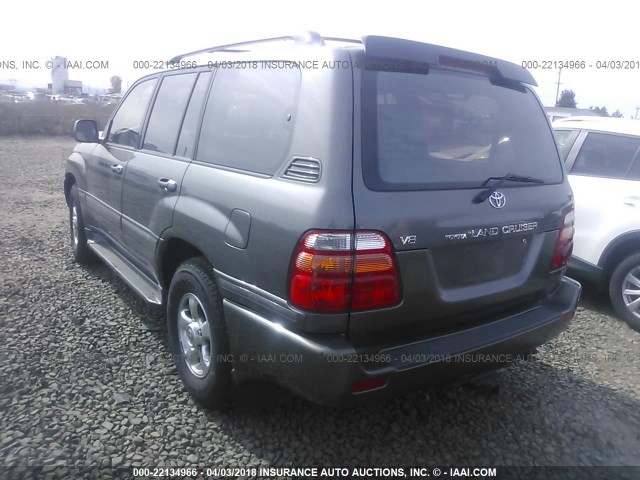 JTEHT05J122030025 - 2002 TOYOTA LAND CRUISER  GRAY photo 3