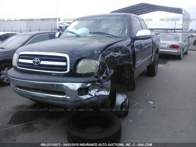 5TBRN34192S250956 - 2002 TOYOTA TUNDRA ACCESS CAB SR5 BLACK photo 2