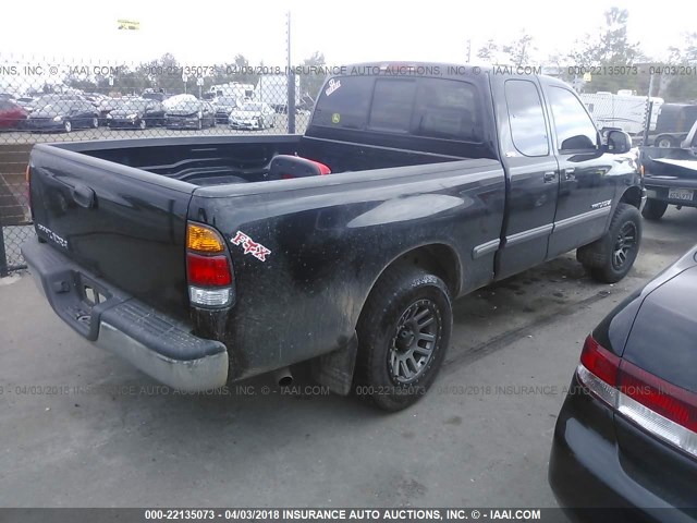 5TBRN34192S250956 - 2002 TOYOTA TUNDRA ACCESS CAB SR5 BLACK photo 4