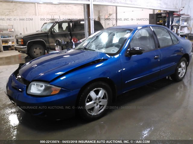 1G1JF52F057106716 - 2005 CHEVROLET CAVALIER LS BLUE photo 2