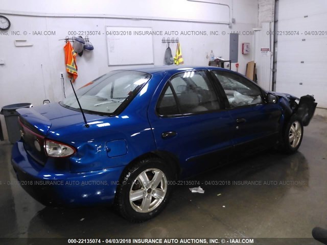 1G1JF52F057106716 - 2005 CHEVROLET CAVALIER LS BLUE photo 4