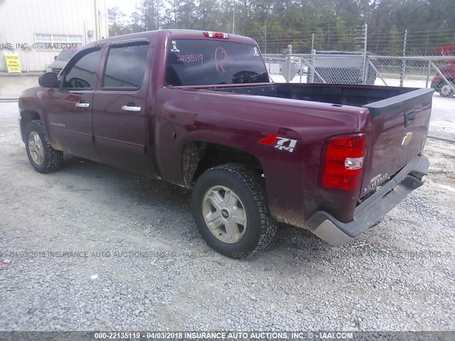 3GCPKSE74DG186119 - 2013 CHEVROLET SILVERADO K1500 LT MAROON photo 3