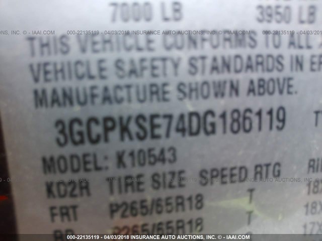 3GCPKSE74DG186119 - 2013 CHEVROLET SILVERADO K1500 LT MAROON photo 9