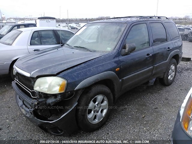 4F2CZ06103KM40747 - 2003 MAZDA TRIBUTE ES Dark Blue photo 2