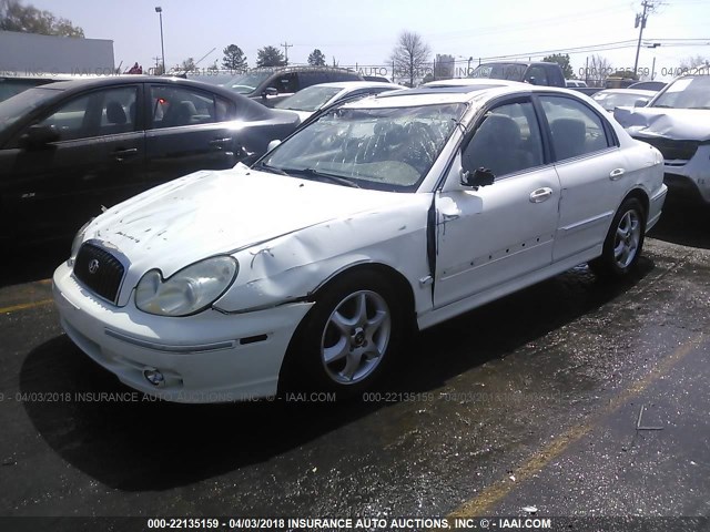 KMHWF35H25A208385 - 2005 HYUNDAI SONATA GLS/LX WHITE photo 2