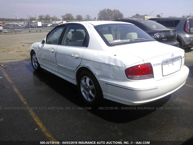 KMHWF35H25A208385 - 2005 HYUNDAI SONATA GLS/LX WHITE photo 3