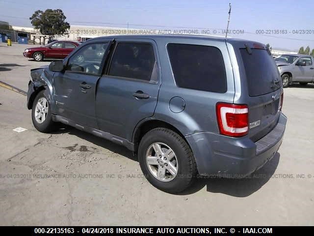 1FMCU4K37AKC62860 - 2010 FORD ESCAPE HYBRID BLUE photo 3