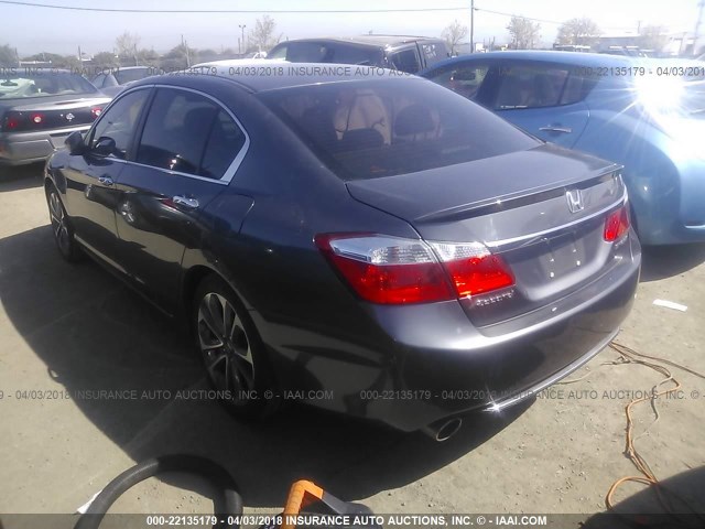 1HGCR2E50FA170785 - 2015 HONDA ACCORD SPORT GRAY photo 3