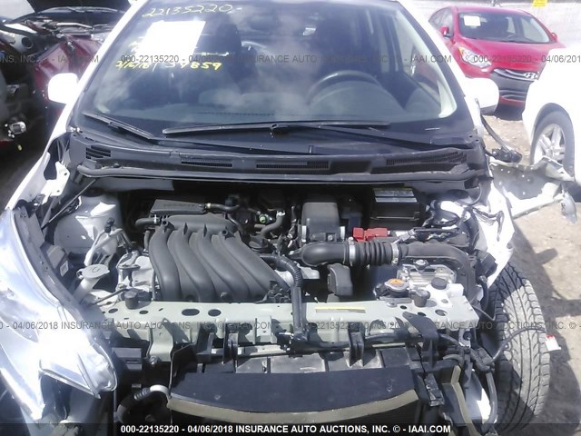 3N1CE2CPXEL403158 - 2014 NISSAN VERSA NOTE S/S PLUS/SV/SL WHITE photo 10