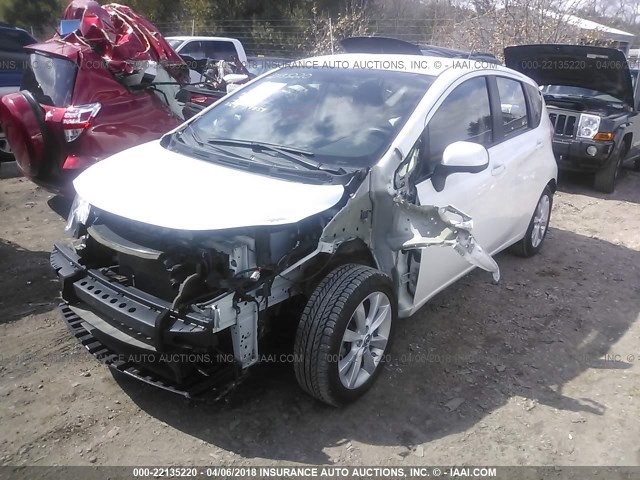 3N1CE2CPXEL403158 - 2014 NISSAN VERSA NOTE S/S PLUS/SV/SL WHITE photo 2