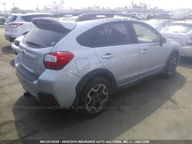 JF2GPAKC2E8255900 - 2014 SUBARU XV CROSSTREK 2.0 LIMITED SILVER photo 4