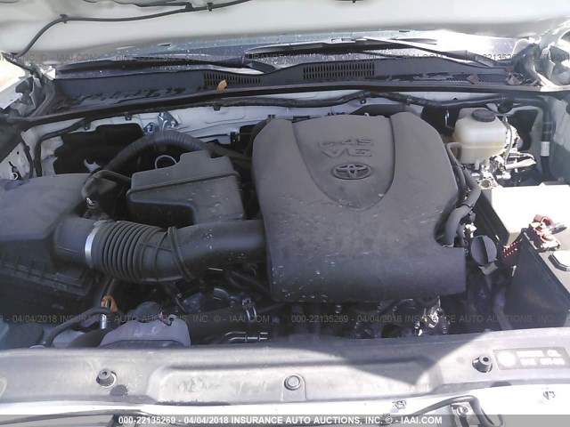 3TMCZ5AN5HM045731 - 2017 TOYOTA TACOMA DBL CAB/SR/TRDSPT/OR/PRO თეთრი ფოტო 10