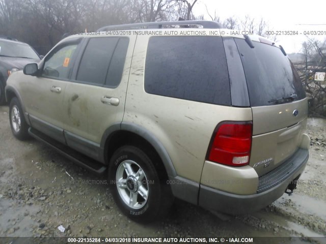 1FMZU73E32UB68914 - 2002 FORD EXPLORER XLT TAN photo 3