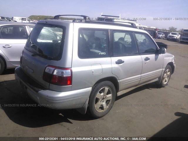 JF1SF65661H723903 - 2001 SUBARU FORESTER S Gümüş foto 4