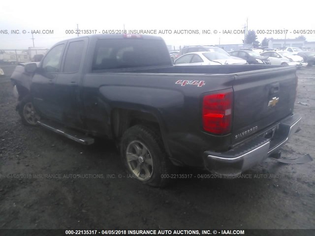 1GCVKREH8EZ125317 - 2014 CHEVROLET SILVERADO K1500 LT GRAY photo 3